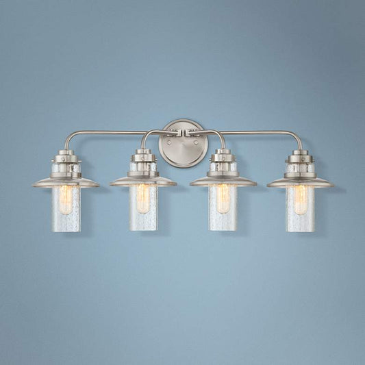 Dover 29 3/4" Wide Satin Platinum 4-Light Bath Light