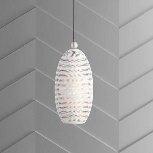 Dublin 7 1/4" Wide White Metal Mini Pendant Light