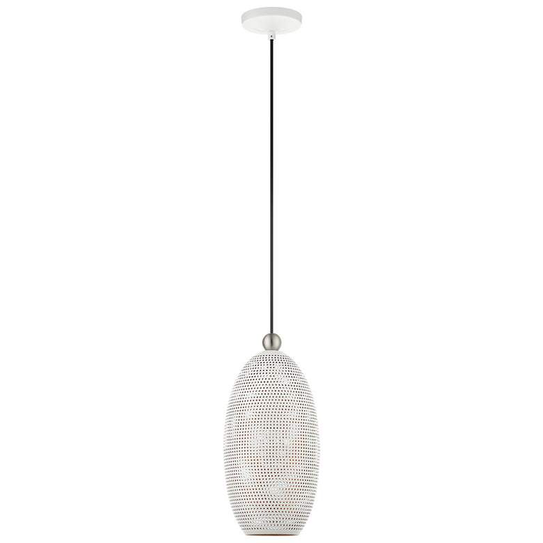 Dublin 7 1/4" Wide White Metal Mini Pendant Light