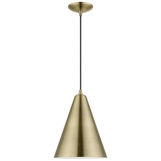 Dulce 1 Light Antique Brass Pendant