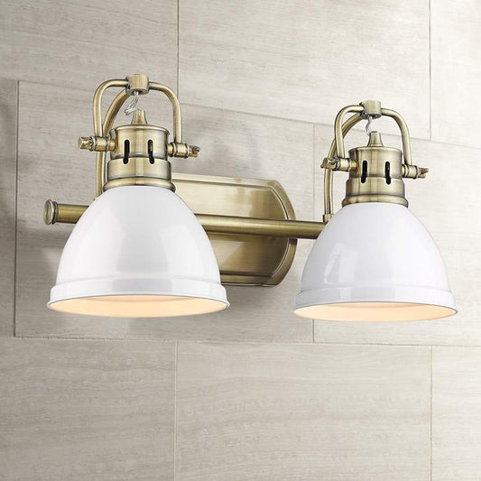 Duncan 16 1/2" Wide Aged 2-Light Bath Light