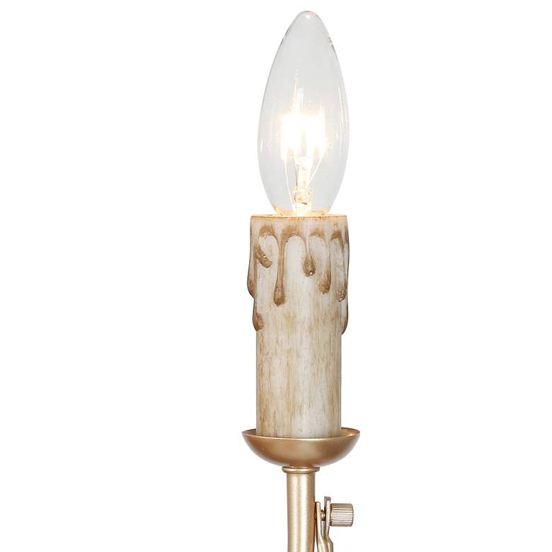 Durril 22" Wide Gold Iron 5-Light Chandelier