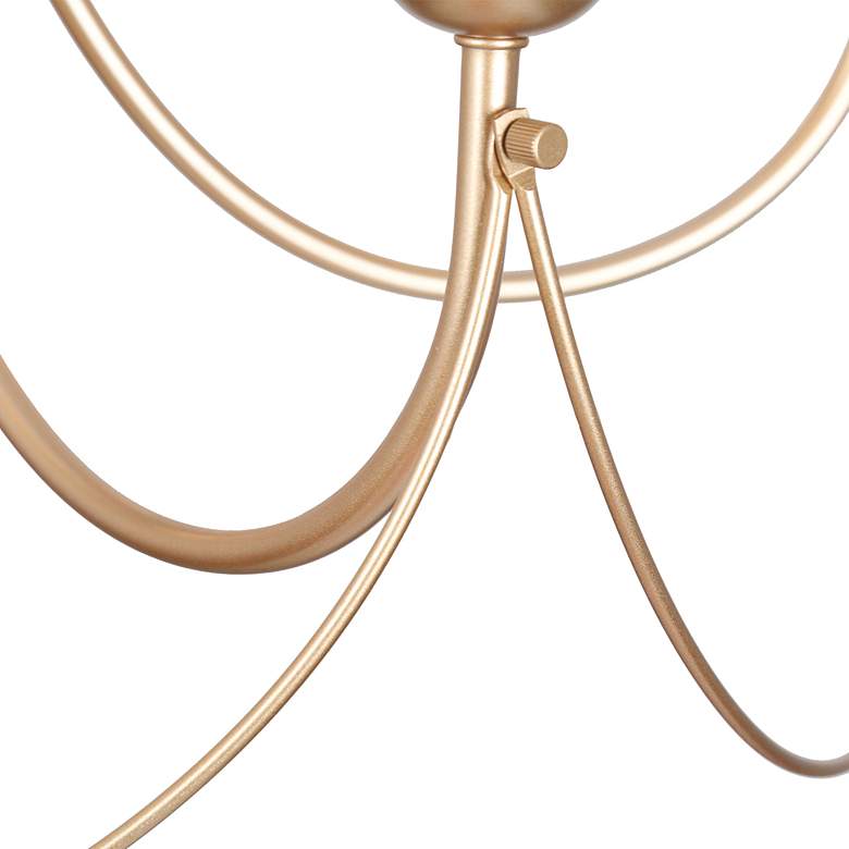 Durril 22" Wide Gold Iron 5-Light Chandelier