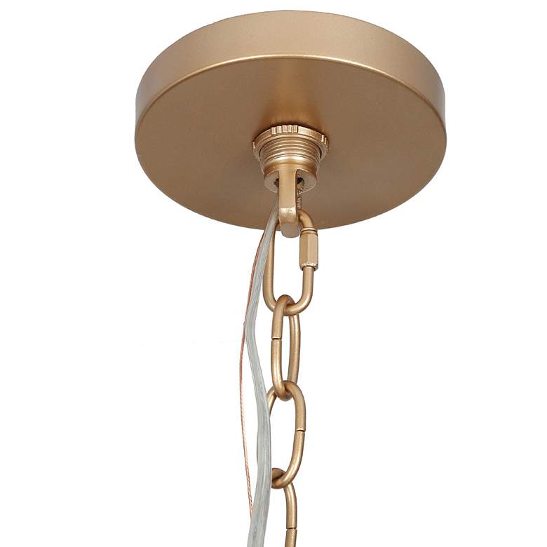 Durril 22" Wide Gold Iron 5-Light Chandelier
