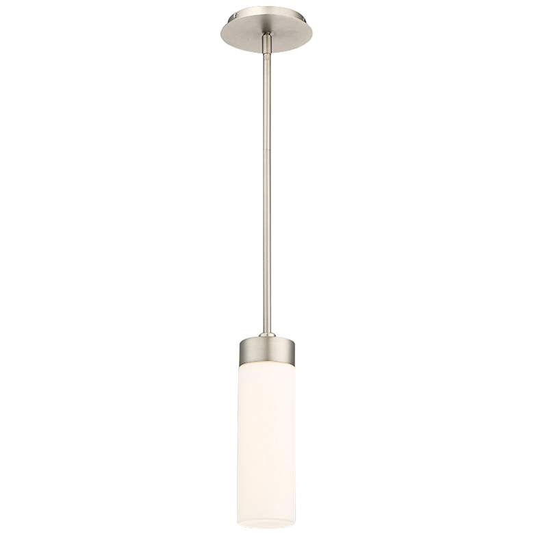 dweLED Elementum 3 1/2" Wide Satin Nickel LED Mini Pendant