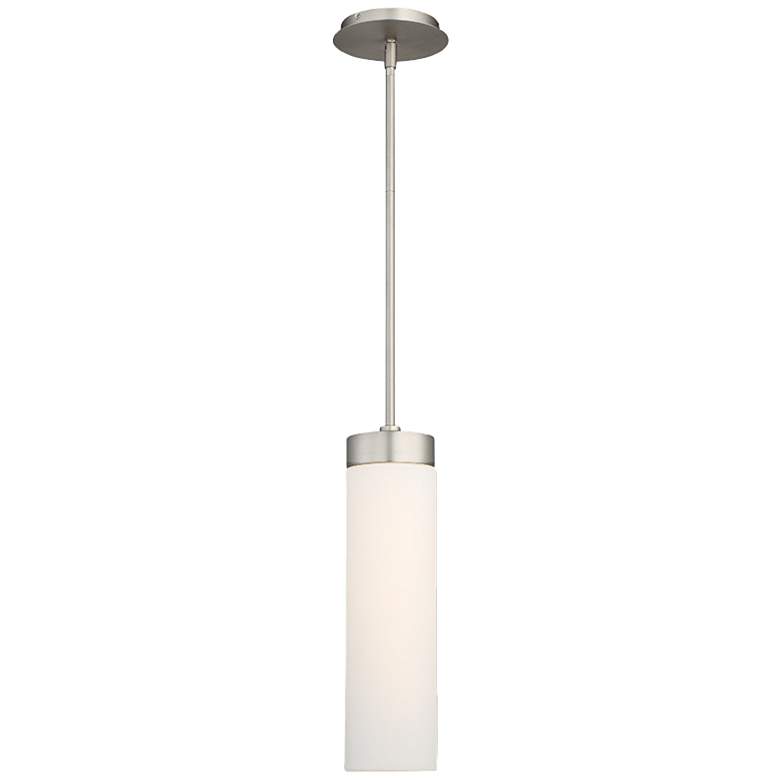 dweLED Elementum 4 1/2" Wide Satin Nickel LED Mini Pendant