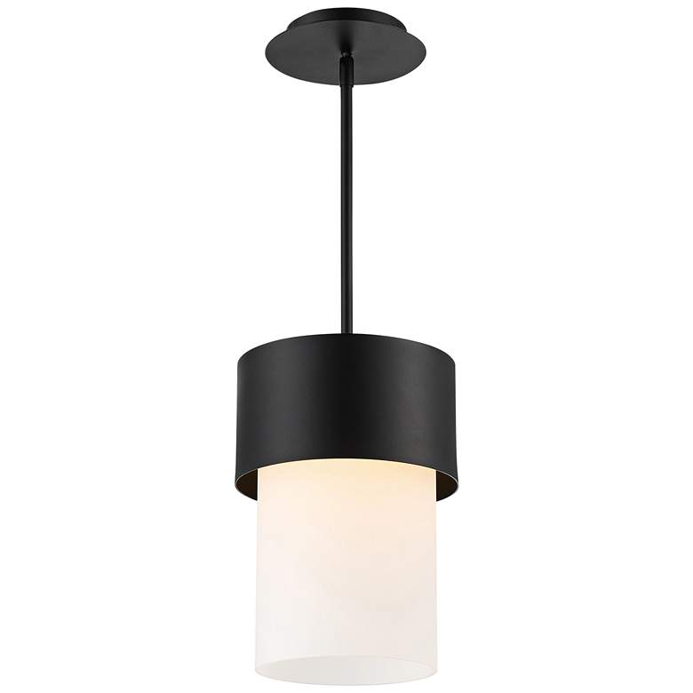dweLED Napa 9" Wide Black and White LED Mini Pendant