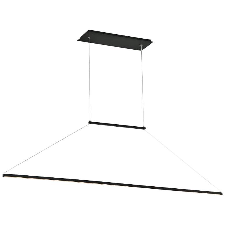 E=MC2 47" Wide Black Linear LED Kitchen Island Light Pendant