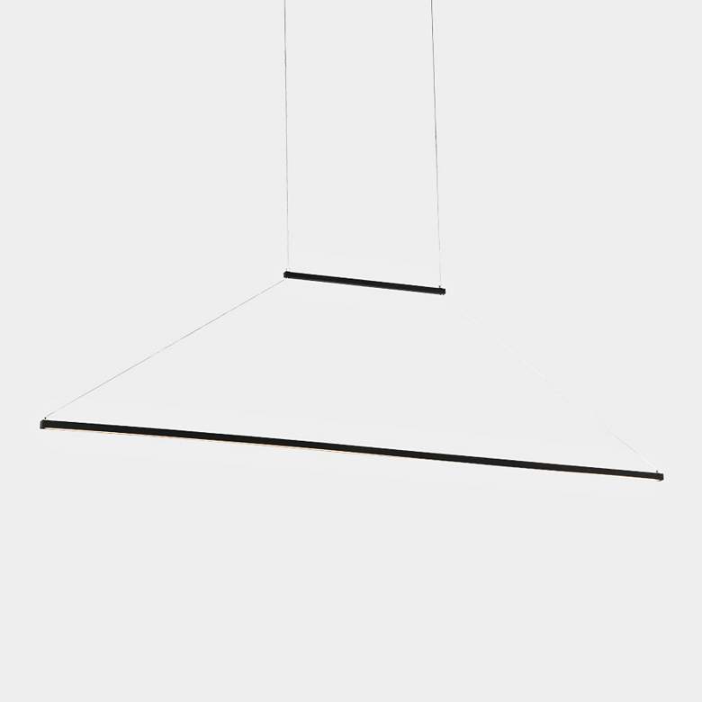 E=MC2 47" Wide Black Linear LED Kitchen Island Light Pendant