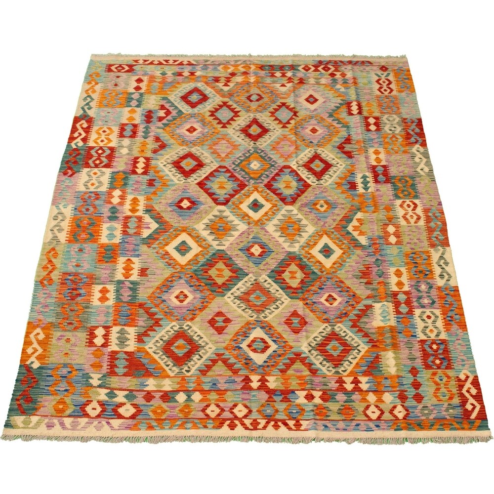 Flat-weave Sivas Copper, Red Wool Kilim