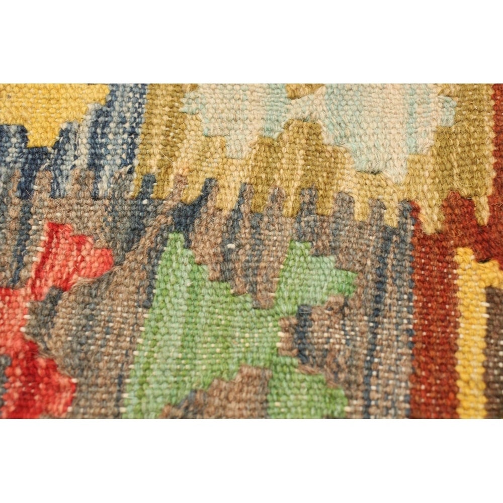 Flat-weave Sivas Red Wool Soft Kilim