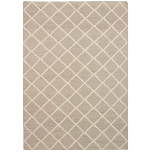 Flat-weave Ankara Grey Wool Kilim Area Rug