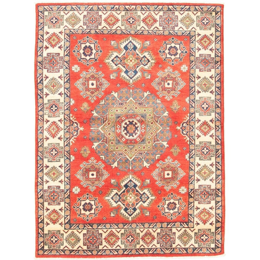 Hand-knotted Finest Gazni Red Wool Soft Rug