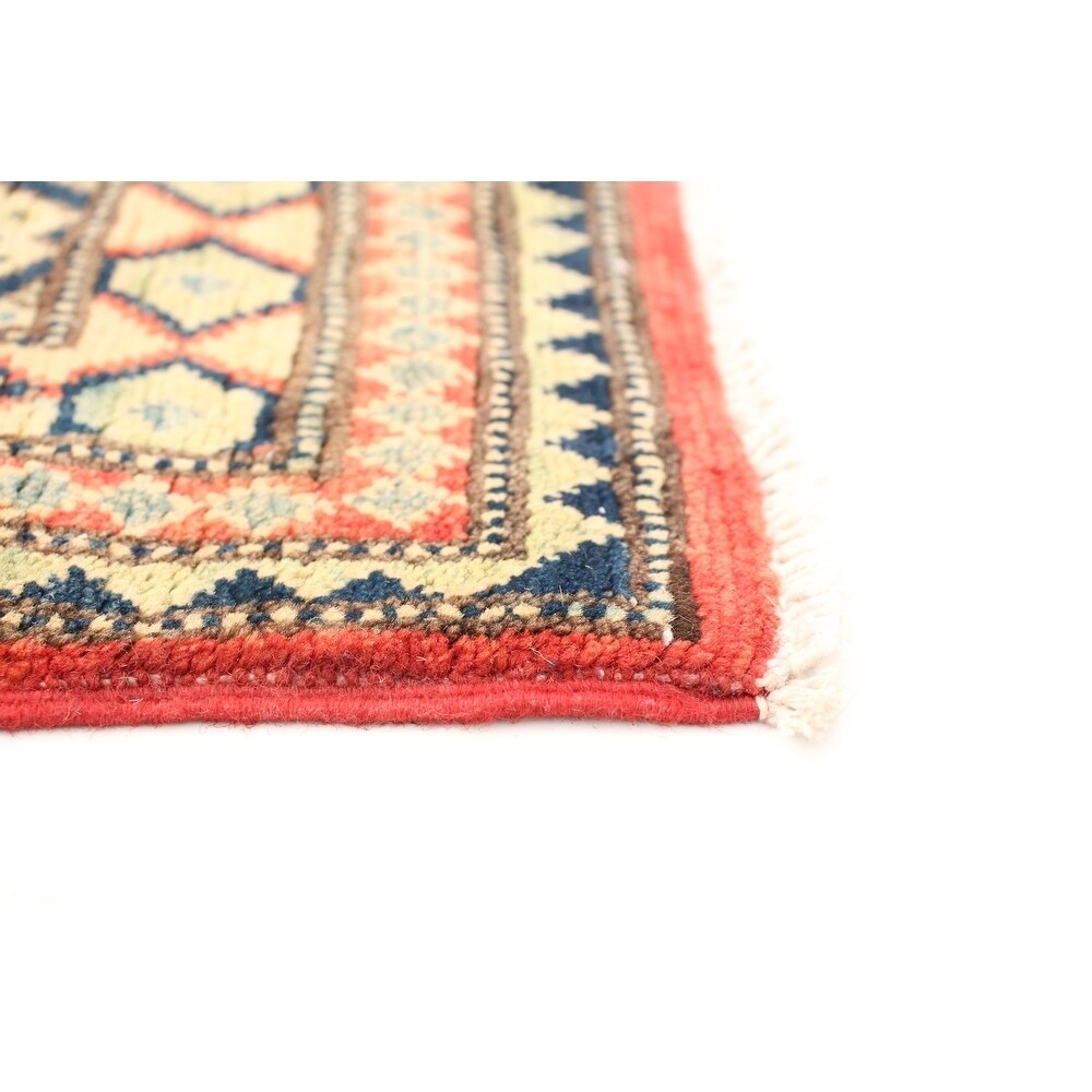 Hand-knotted Finest Gazni Red Wool Soft Rug