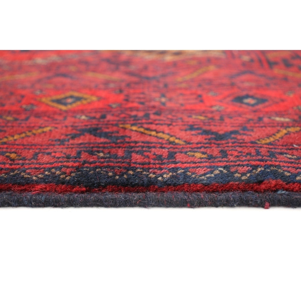 Hand-knotted Finest Khal Mohammadi Red Wool Soft Rug