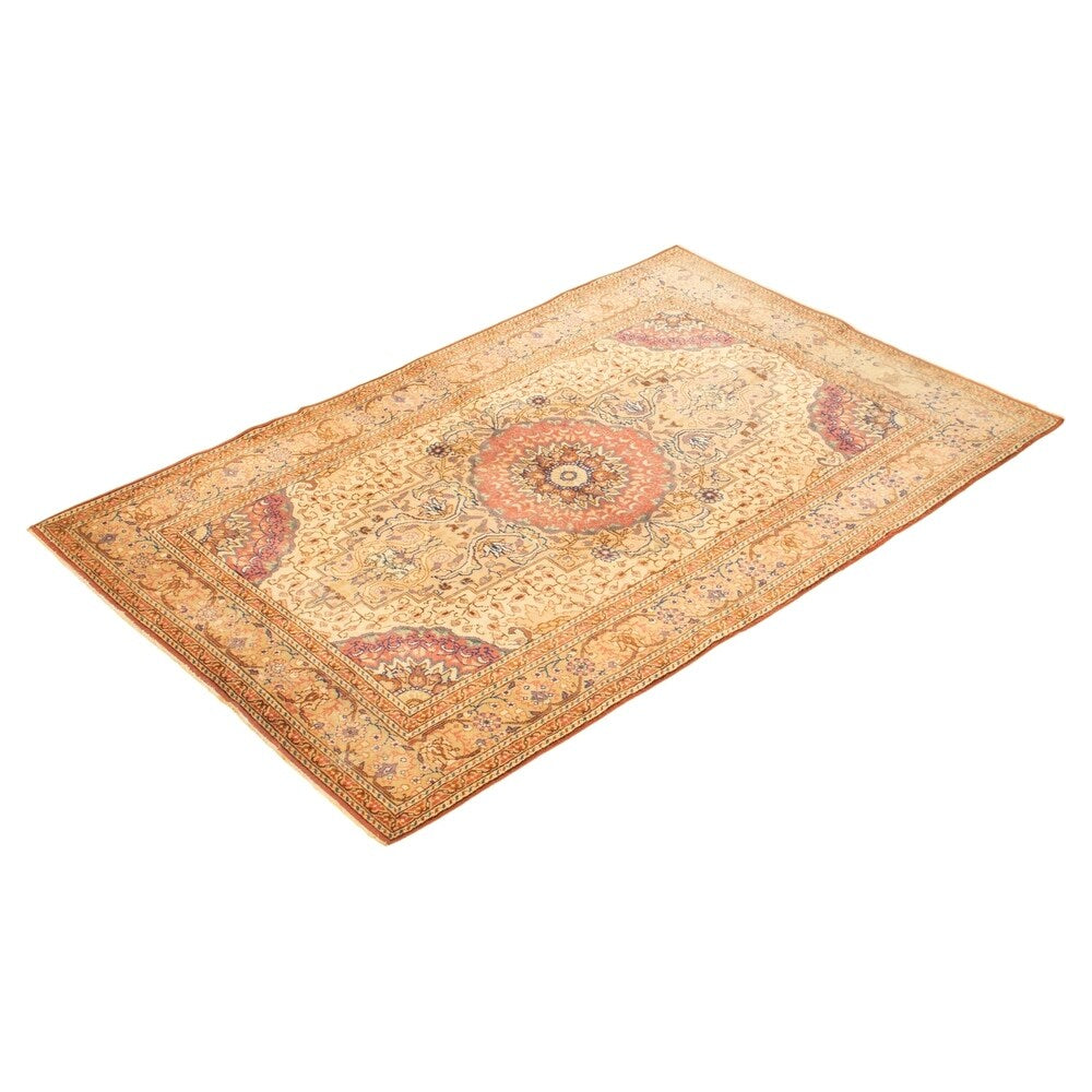 Hand-knotted Keisari Vintage Ivory Wool Soft Rug