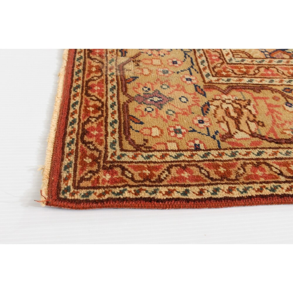 Hand-knotted Keisari Vintage Ivory Wool Soft Rug