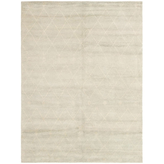 Hand-knotted Tangier Grey Wool Soft Rug
