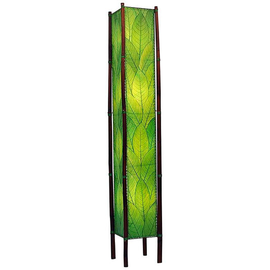 Eangee Fortune Tower Cocoa Leaves 72" High Floor Lamp