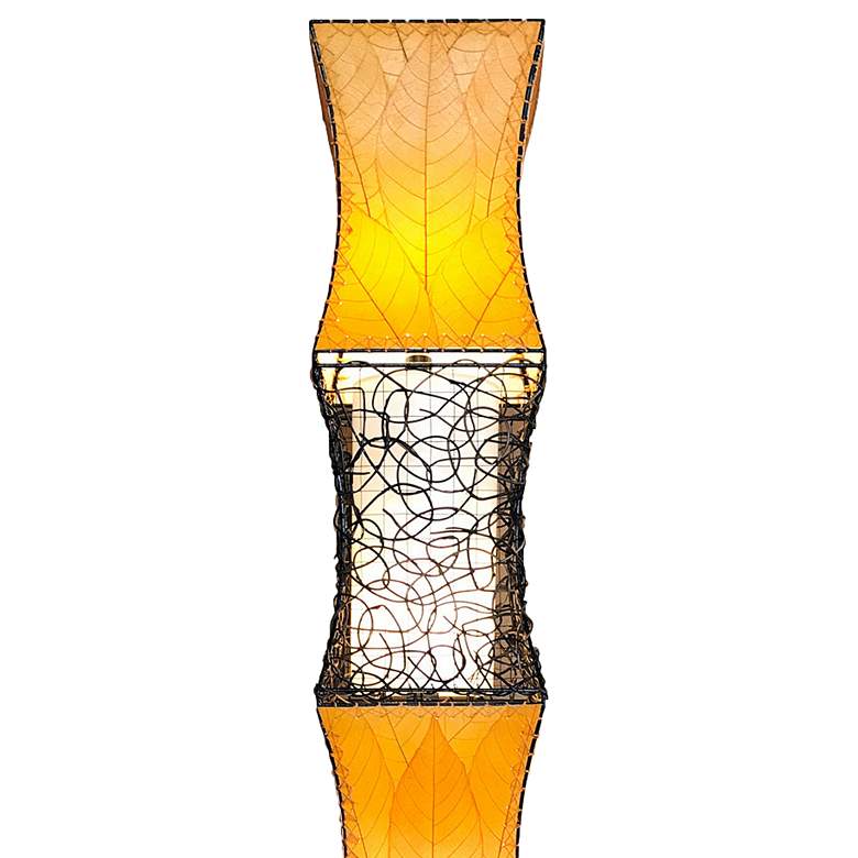 Eangee Pagoda Cocoa Leaves Wave-Like Floor Lamp