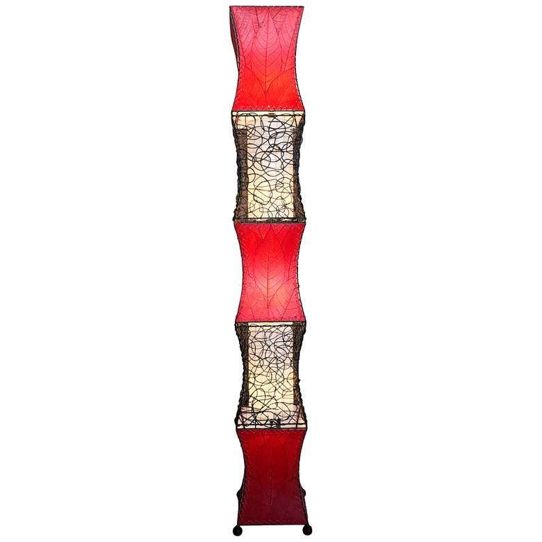 Eangee Pagoda Cocoa Leaves Wave-Like Floor Lamp