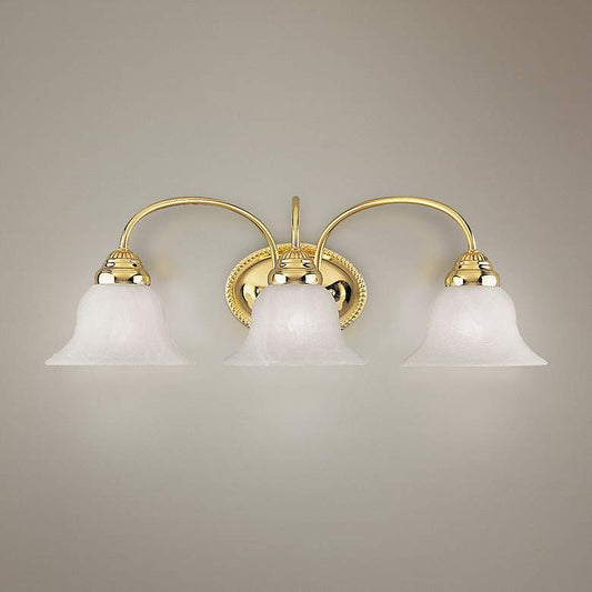 Edgemont 23 1/2" Wide Polished Brass 3-Light Bath Light