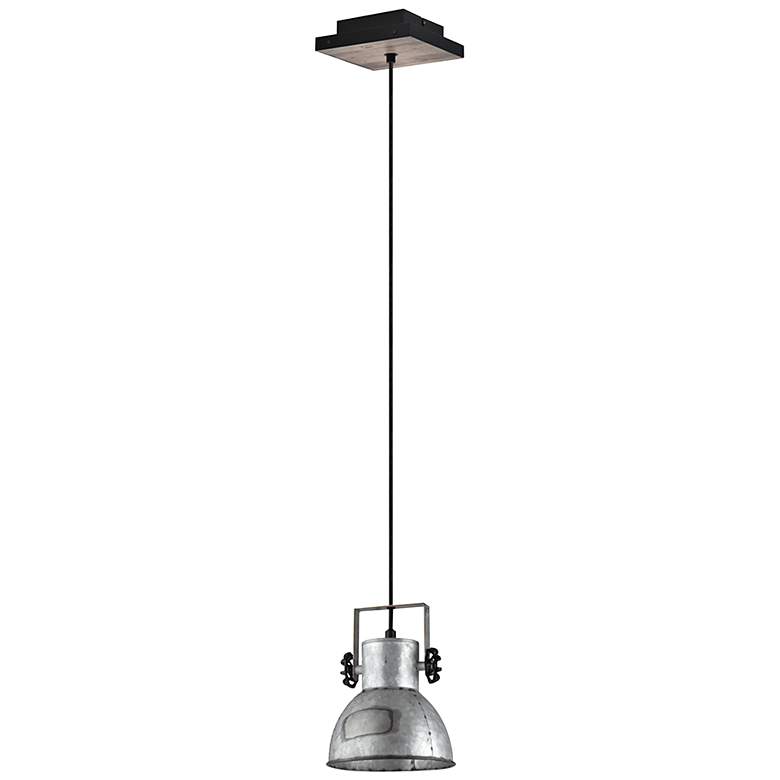 Eglo Barnstaple 7" Wide Zinc and Black Mini Pendant Light