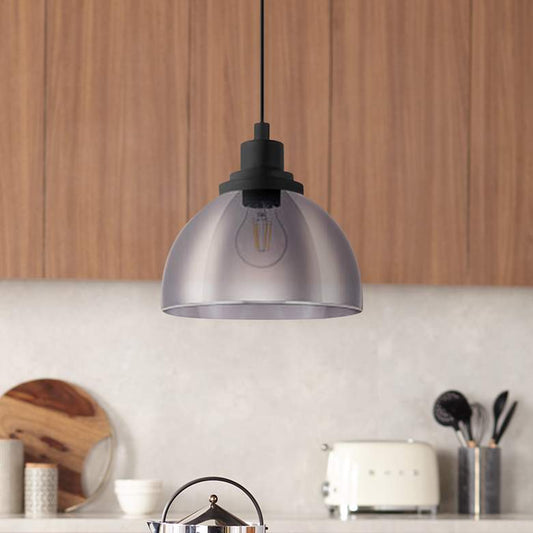 Eglo Beleser 7 3/4" Wide Matte Black Pendant Light