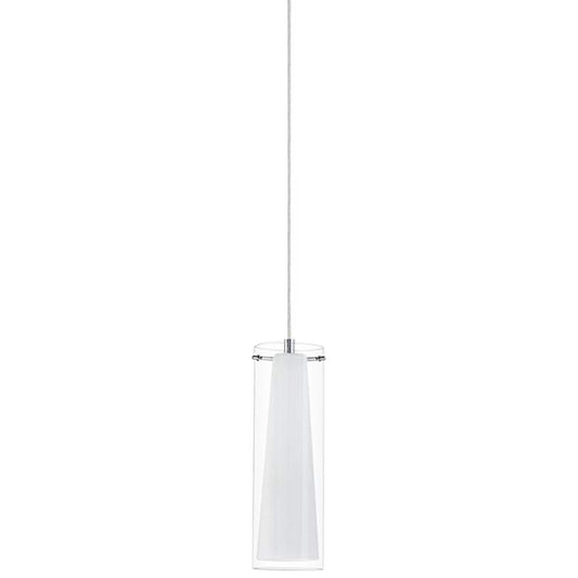 Eglo Pinto 4 3/4" Wide Chrome and White Mini Pendant Light