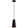Eglo Pratella 5" Wide Structured Black Pendant Light