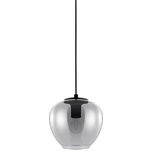 Eglo Priorat 9 1/4" Wide Smoked Glass Mini Pendant Light