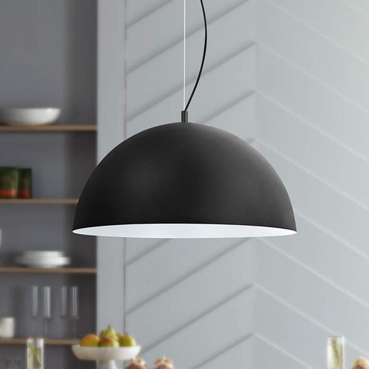 Eglo Rafaelino 21" Wide Black and White Pendant Light