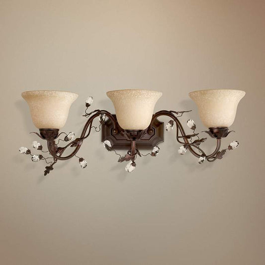 Elegante Collection 28" Wide Bronze Bathroom Light Fixture