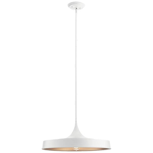 Elias 9.75" Convertible Pendant White