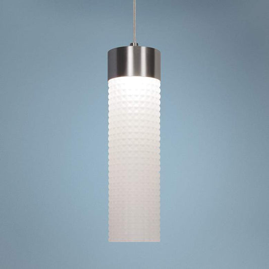 Elise 3 3/4" Wide Satin Nickel LED Tube Mini Pendant Light