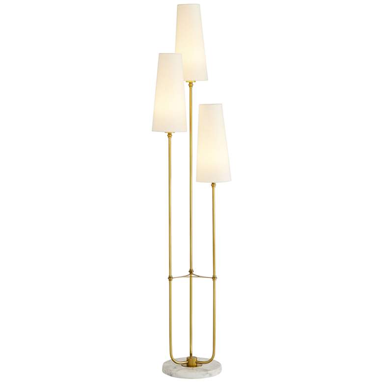 Elizabeth Antique Brass 3-Light Torchiere Floor Lamp