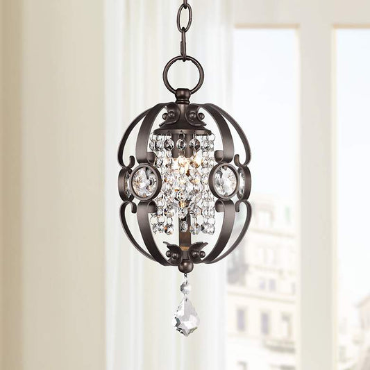 Ella 7" Wide Brushed Etruscan Mini Pendant