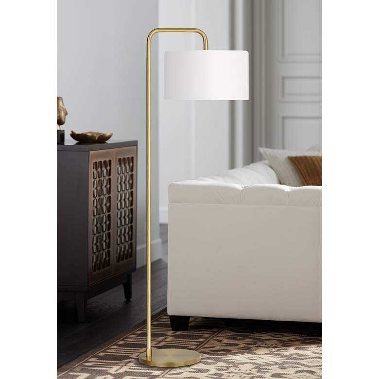 Ellen DeGeneres Dean Burnished Brass LED Floor Lamp