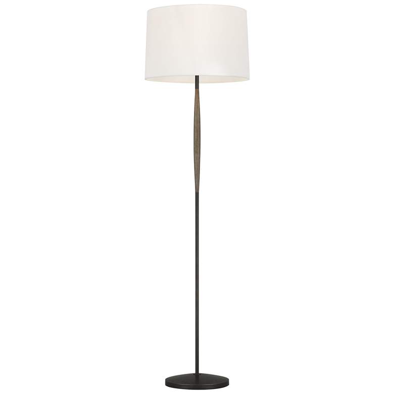 Ellen DeGeneres Ferrelli Weathered Oak Wood and Aged Pewter LED Floor Lamp