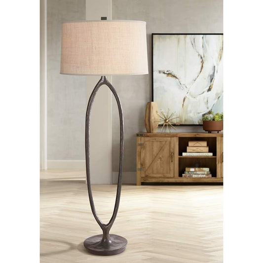 Ellipse Bronze Metal Floor Lamp