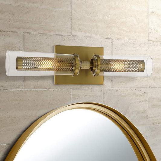 Emmerham 20 1/4" Wide Soft Brass Metal 2-Light Bath Light