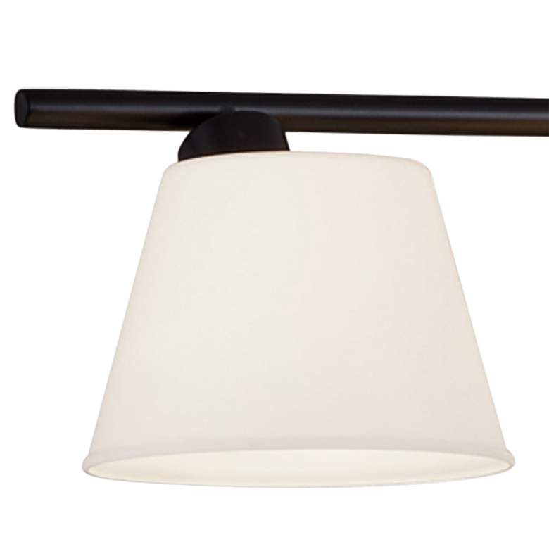 Envoy 32 3/4" Wide Matte Black White 4-Light Bath Light
