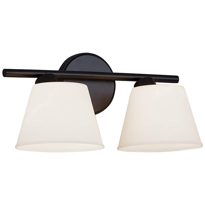 Envoy 7 3/4" High Matte Black 2-Light Wall Sconce