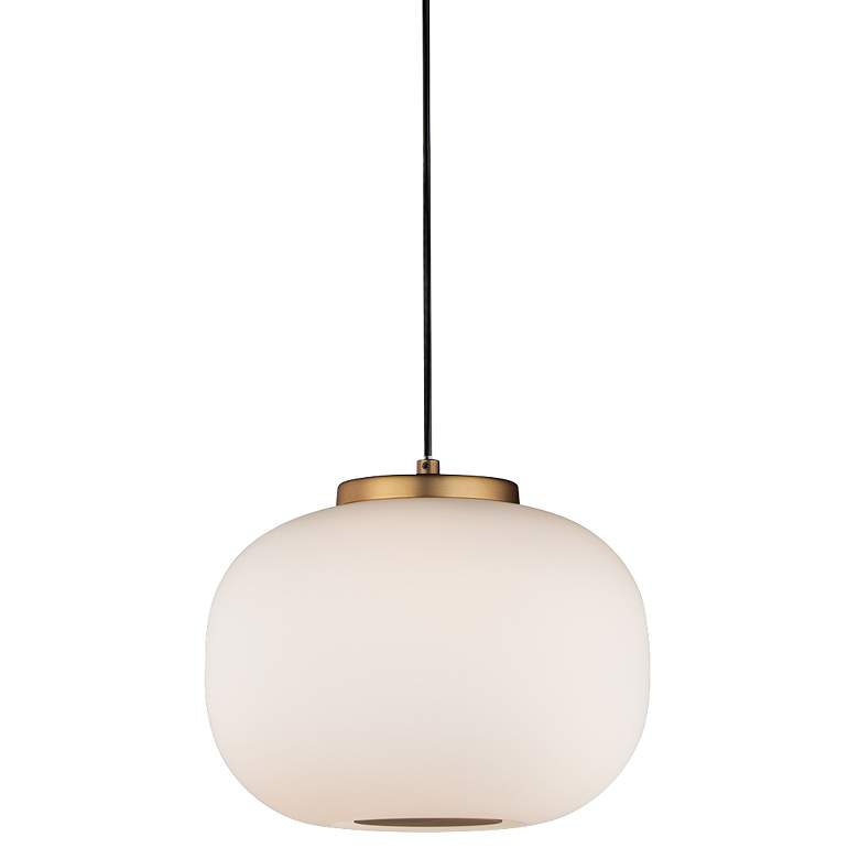 ET2 Soji 9" Wide Satin White Glass LED Mini Pendant Light