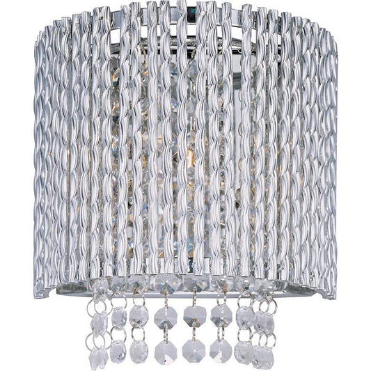 ET2 Spiral Polished Chrome 7 1/2" Wide Wall Sconce