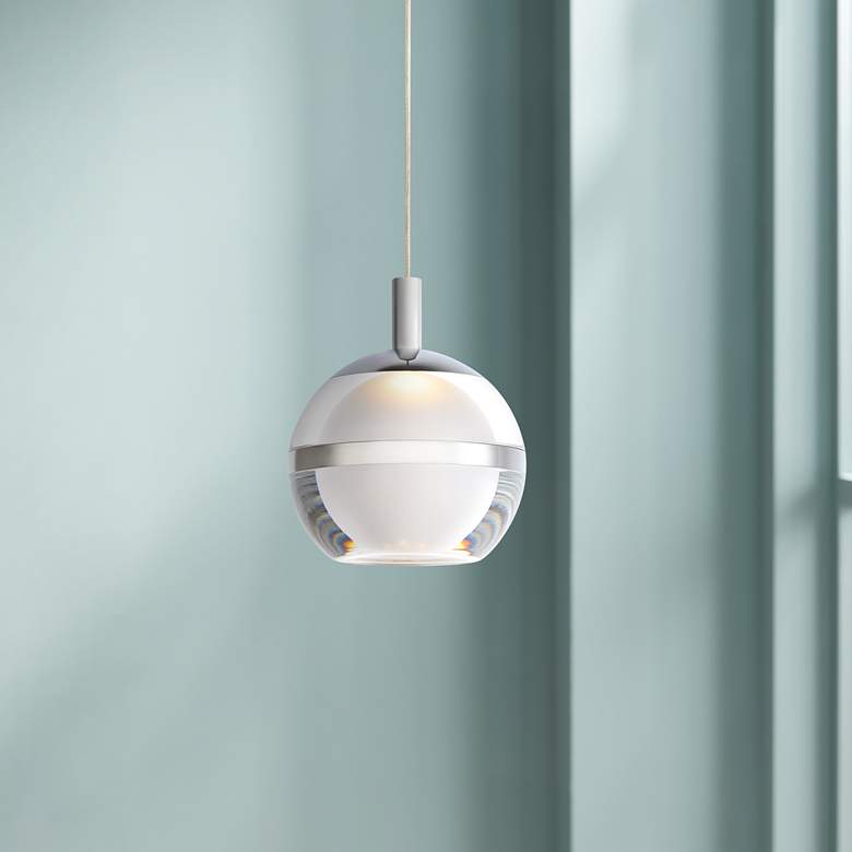 ET2 Swank 4 1/2" Wide Polished Chrome LED Mini Pendant