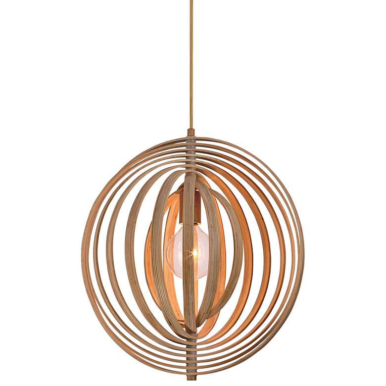 Eurofase Abruzzo 14" Wide Wood Pendant Light