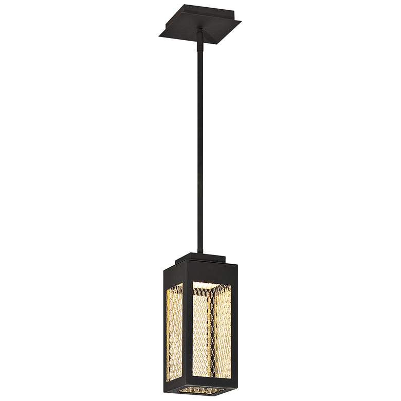 Eurofase Coop 4 3/4"W Black and Gold LED Mini Pendant Light