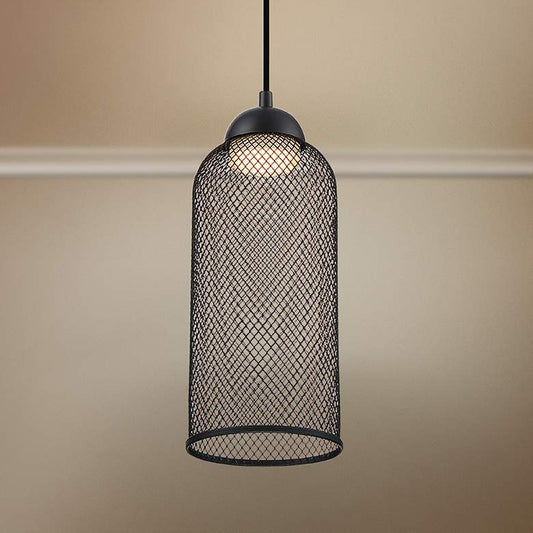 Eurofase Kenmore 5 3/4" Wide Black LED Mini Pendant Light