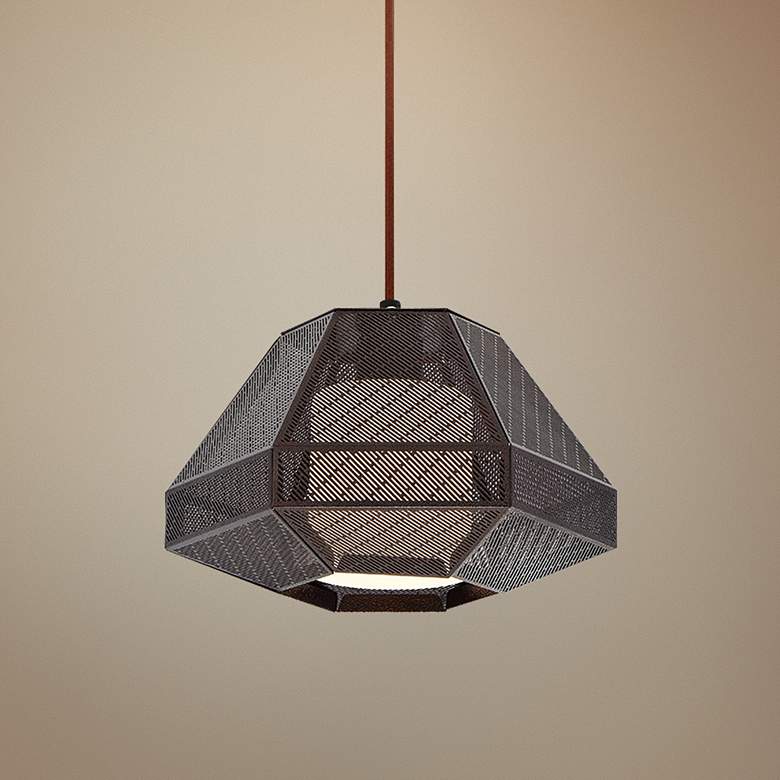 Eurofase Recinto 12" Wide Bronze Mini Pendant